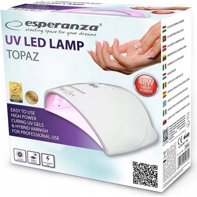 Esperanza UV LED lampa na gelové nechty TOPAZ 48W EBN006