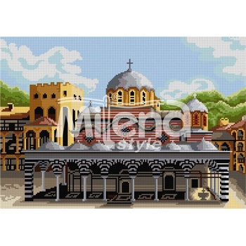 Milena Style Рилски манастир - гоблен със схема конци Ariadna 1: 4