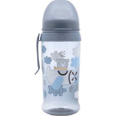 Lorelli Спортна бутилка с мек накрайник Lorelli My Friend - 350 ml, Cameo Blue (10200690004)