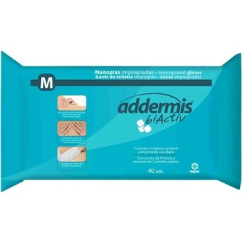 Addermis Biactiv M vlhčené rukavice 3v1 40 ks