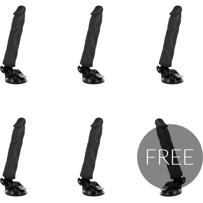 BASECOCK REALISTIC VIBRATOR REMOTE CONTROL BLACK 21 CM