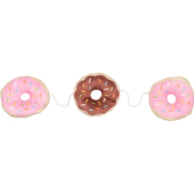 FuzzYard plyšové 3 donuty na povrázku s catnipom