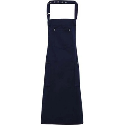 Premier Workwear Bavlněná dlouhá chino zástěra za krk PR132 Navy Pantone 2766 72x86cm