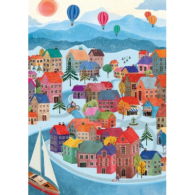 Pieces & Peace - Puzzle Winter Village - 500 piese