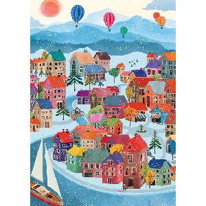 Pieces & Peace - Puzzle Winter Village - 500 piese