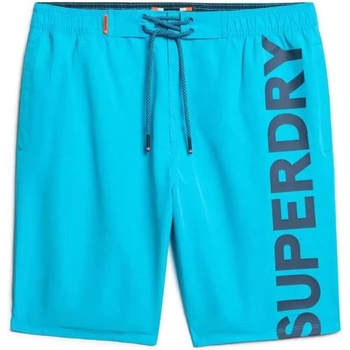 Superdry Бански гащета Superdry Classic 19´´ Logo swimming shorts - Blue (Hawaii Blue)