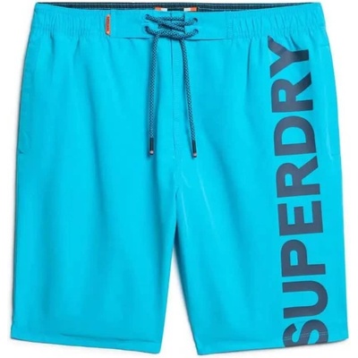 Superdry Бански гащета Superdry Classic 19´´ Logo swimming shorts - Blue (Hawaii Blue)