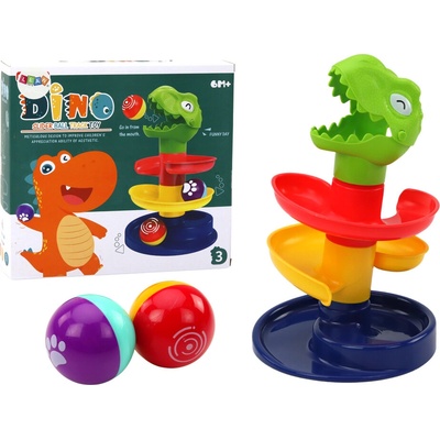 mamido Výuková šmykľavka pre guličky sorter zelený dinosaurus