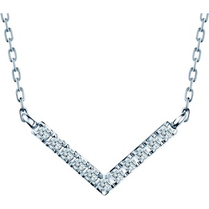 SAVICKI Колие от бяло злато 585, бели лабораторни диаманти, 0, 15К, 42 см - savicki - 1 034,63 лв