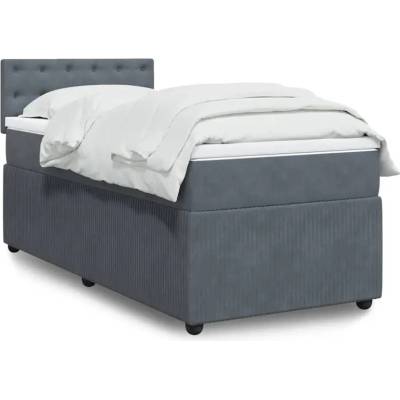 vidaXL 11461.3287603 Boxspring postel s matrací tmavě šedá samet