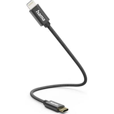 Hama 201601 USB-C - Lightning, 0,2m, černý