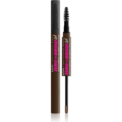 NYX Professional Makeup Zero To Brow Gel gel na obočí 07 Espresso 2 ml