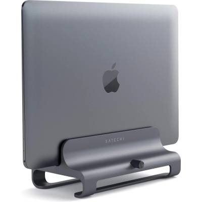 Satechi Universal Vertical Aluminium Laptop Stand - вертикална алуминиева поставка за MacBook и лаптопи (тъмносив)