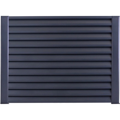 Plotový panel s lamelami Z, 893 x 2000 mm, s krycou lištou, antracit