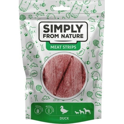 SIMPLY FROM NATURE Meat Strips Kačacie stripsy pre psov 80 g