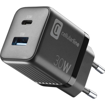 Image 1 of Cellularline Зарядно 220V PD GaN USB, USB-C 30W 9660
