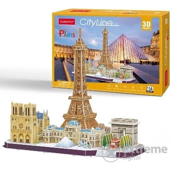 CubicFun 3D puzzle CityLine panorama Paříž 114 ks