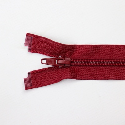Pro Háčkování Spirálový zip dělitelný 70 cm bordó