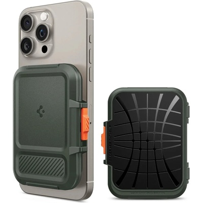 Spigen Lock Fit magnetický držák / MagSafe peněženka na karty - Military Green – Zboží Živě