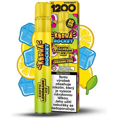 Kurwa Rocket Exotic Lemonade Ice 20 mg 1 200 potahů – Zbozi.Blesk.cz
