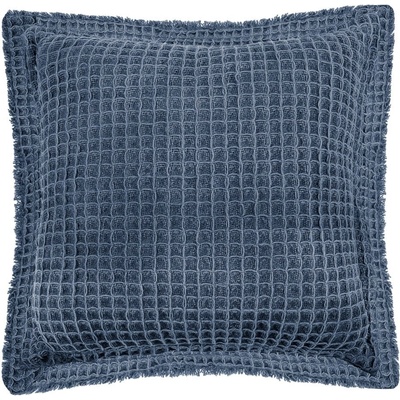 Tiseco Home Modrý bavlna vankúš Studio Waffle 45x45