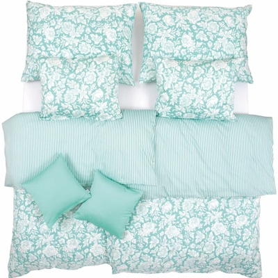 SCANquilt Obliečky satén design windsor mentolová 140x220 70x90