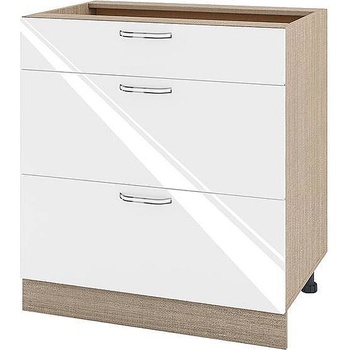 Image 1 of ИРИМ Долен кухненски шкаф Сити МФ-Бяло гланц-05-120 80 см