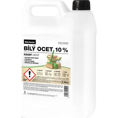 BALHOME bílý ocet na úklid 10% 5 l