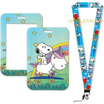 Šňůrka na krk s cedulkou na ID karty Snoopy