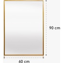 Огледала Casa Chic Croxley Стенно огледало с метална рамка, правоъгълно, 90 x 60 см (EL-MIR-MET-90X60-GLD) (EL-MIR-MET-90X60-GLD)