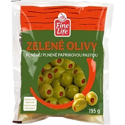 Fine Life Olivy zelené s paprikovou pastou 195 g – Zbozi.Blesk.cz