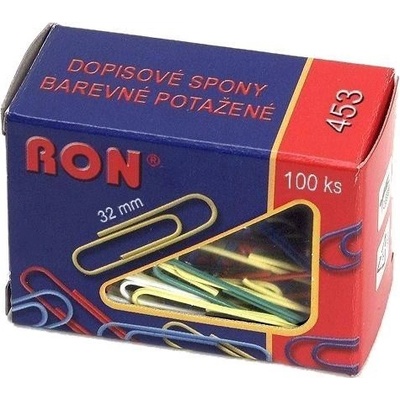 453 B dopisová spona barevná 32 mm, 100 ks | Nože Mikov Ostatní