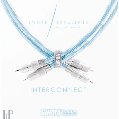 Supra Cables Supra Sword-ISL Excalibur - Референтен сигналния кабел с Rhodium RCA конектори 1, 5 м (071865)