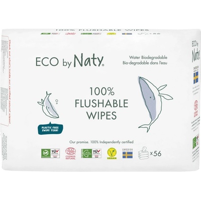 Naty AB eco vlhčené ubrousky naty bez vůně splachovatelné 3 x 56 ks