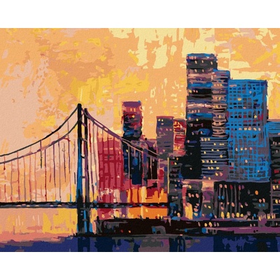 Zuty Malování Podle Čísel Pohled Na Část San Francisca 80 x 100 cm Plátno Rám