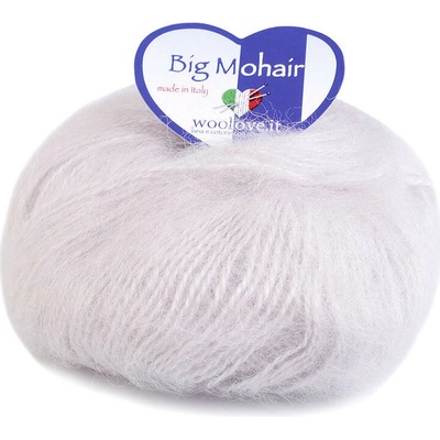 Pletací příze Big Mohair 25 g Varianta: 10 (12) šedá nejsvětlější, Balení: 1 ks 42299/80186/191858