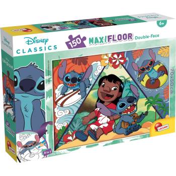 Lisciani Двулицев пъзел Lisciani за оцветяване от 150 части - Лило и Стич (105830)