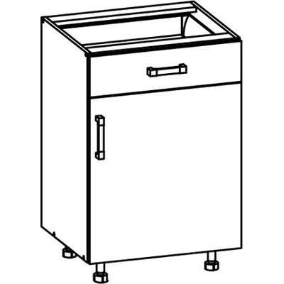 BRW Долен шкаф Older - D1S_50/82_L/STB - с плавно прибиране (D1S_50/82_L/STB)