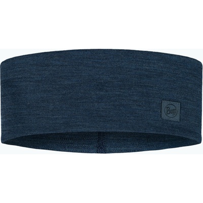 Sportovní čelenka na hlavu Buff Merino Wide Headband - solid night blue