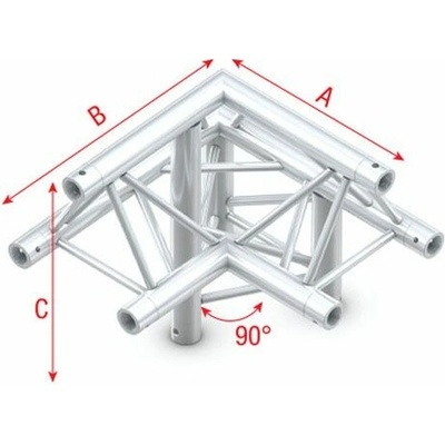 TRUSS PT30-010 90 Degrees Corner + Down Right Apex Up incl connectors