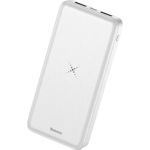 Baseus Външна батерия Baseus M36 Power Bank, Wireless charge, М3602, 10000 mAh, Бяла (BAS-10000-M36-W)