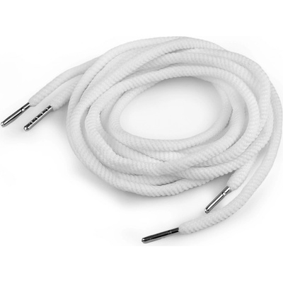Prima-obchod Oděvní šňůra s koncovkami do kapucí, délka 130 cm, barva 1 bílá