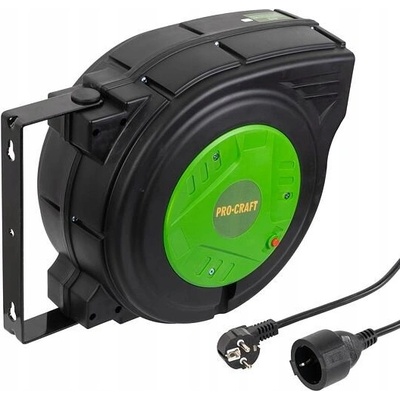 PROCRAFT kabel prodlužovací 230V, 25m, AUTOMATICKÝ NAVIJÁK EK25N, 3200W/150