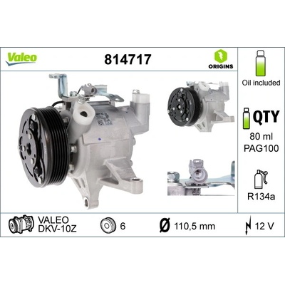 Kompresor, klimatizace VALEO 814717