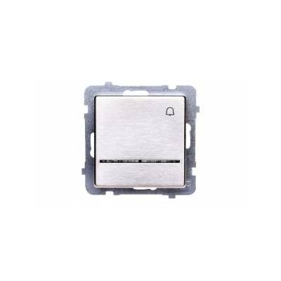 Ospel Bell Button Sonata 10AX IP20 with illumination of inox steel (LP-6rms/m/37)