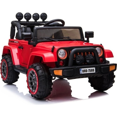 Tomido Jeep BRD-7588 Elektrické autíčko LED světla 4x4 červená