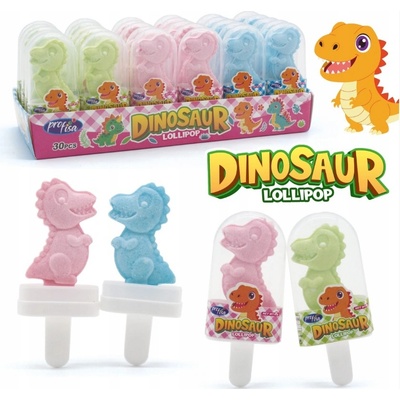 Dinosaur Lízátko Pudrové Dinosaurus 30 x 8 g