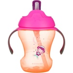 Tommee Tippee Неразливаща се чаша със сламка Tommee Tippee, Оранжева, 230 ml, 6 m+ (TT.0136_girl)