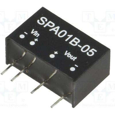 MEAN WELL SPA01B-05 Měnič: DC/DC; 1W; Uvst: 18÷36VDC; Uvýst: 5VDC; Ivýst: 20÷200mA; SIP6
