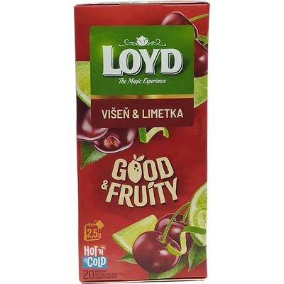 Loyd čaj Good & Fruity Višeň & Limetka 20 x 2,5 g